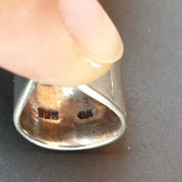 One of a Kind Massive Vintage Australian Boulder Opal Sterling Silver Pendant - Picture 11 of 15